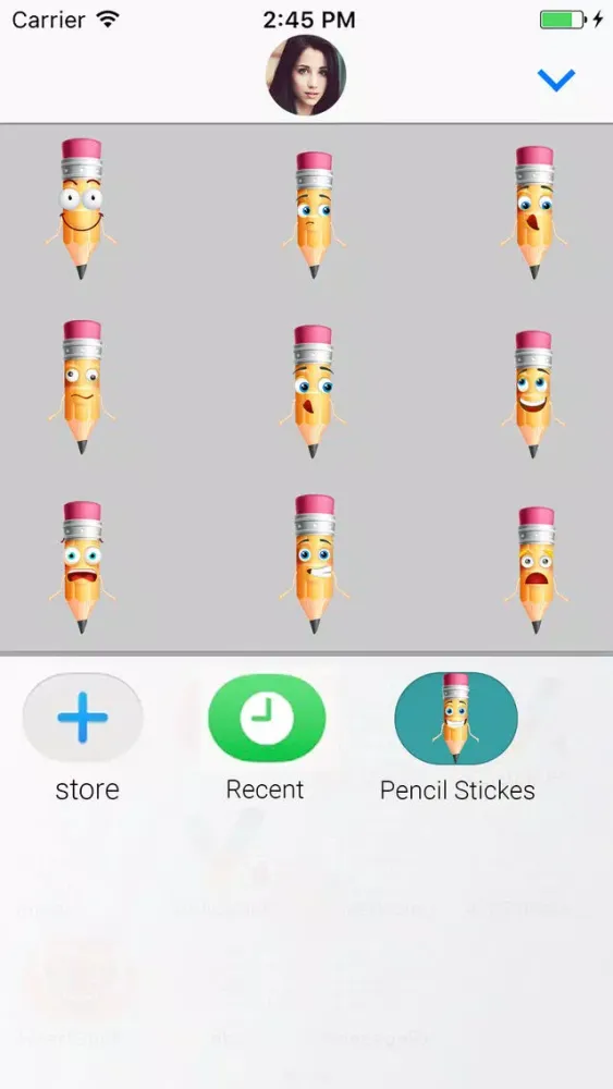Pencil Cartoon Sticker Pack Screenshots