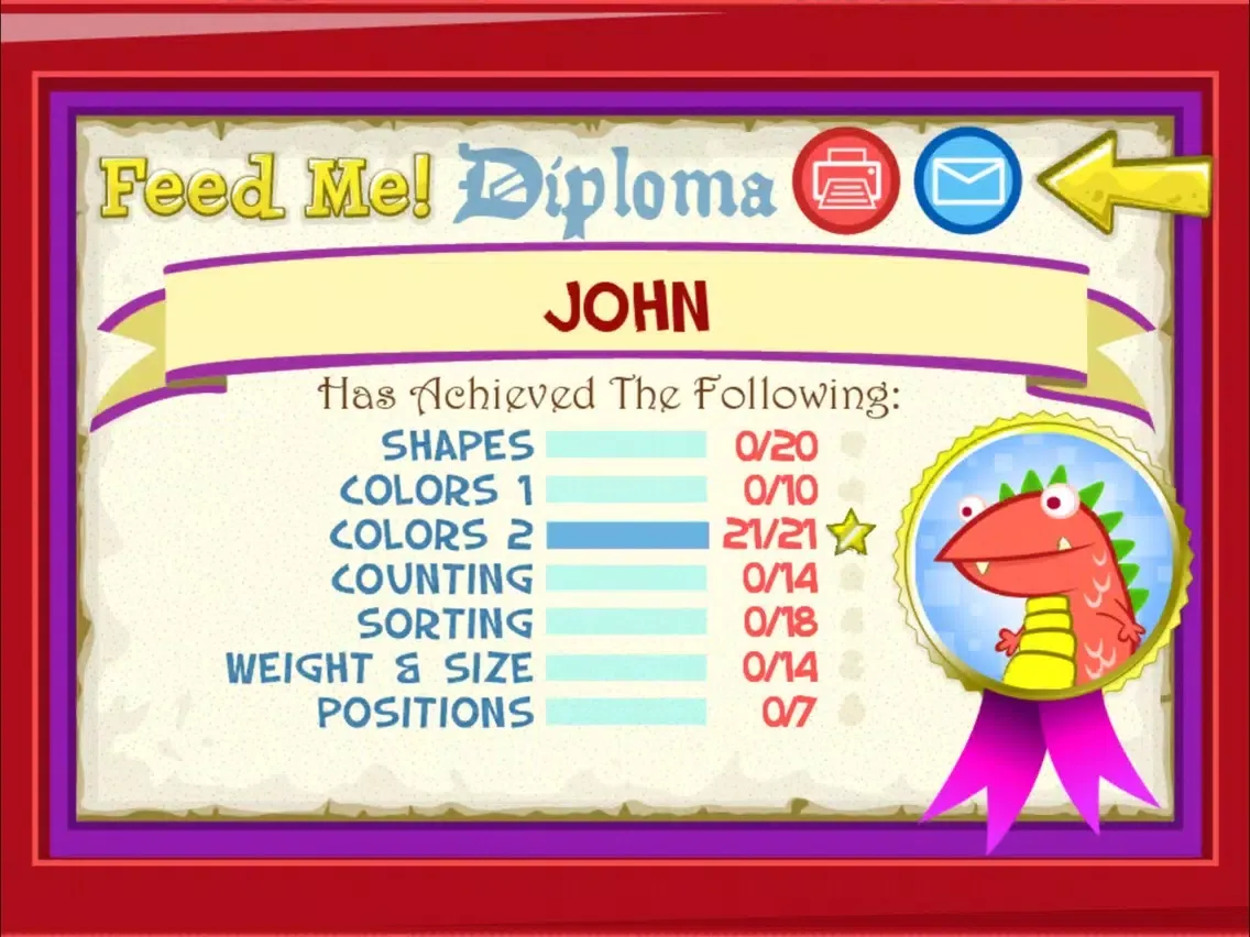 Tangkapan layar Feed Me! UK English (School) iPad 