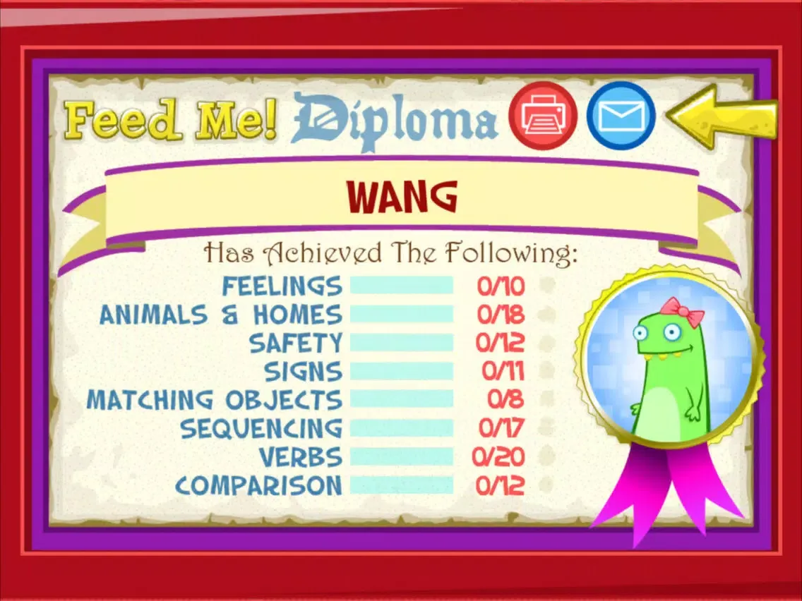 Tangkapan layar Feed Me! UK English (School) iPad 