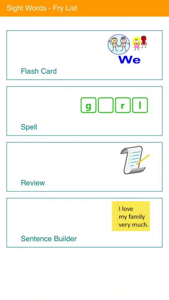 Capturas de pantalla de Sight Words - Fry List