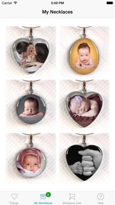 Zrzuty ekranu PendantLab Photo Necklaces