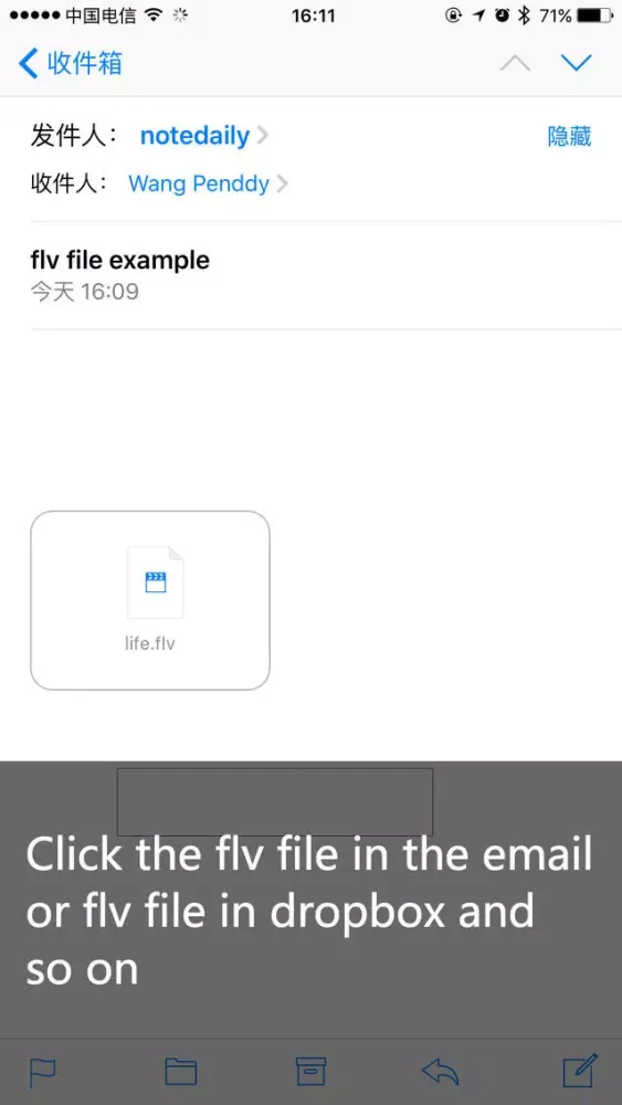 Zrzuty ekranu FLV Player - open flv files in email or cloud disk