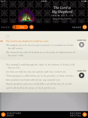 ภาพหน้าจอของ Bible Verses By Heart iPad 