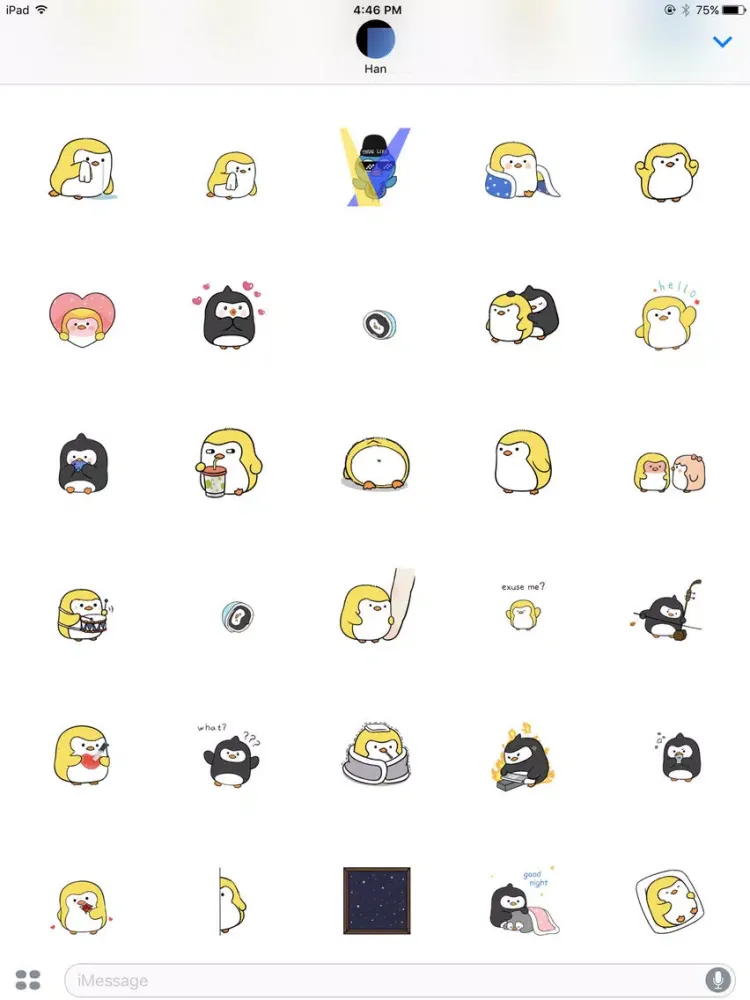 Tangkapan skrin Penguinmoji Stickers iPad 
