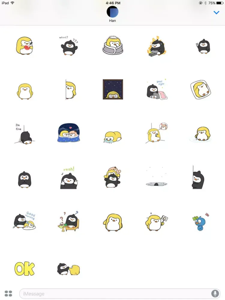 Tangkapan skrin Penguinmoji Stickers iPad 