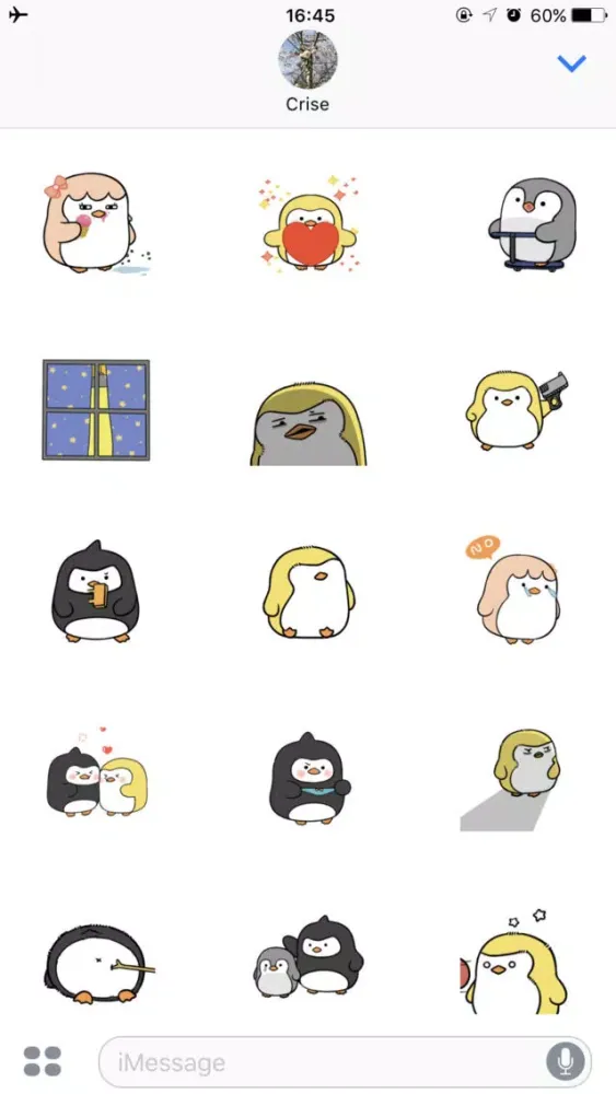Tangkapan skrin Penguinmoji Stickers
