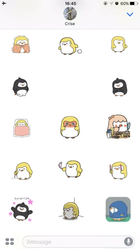 Tangkapan skrin Penguinmoji Stickers