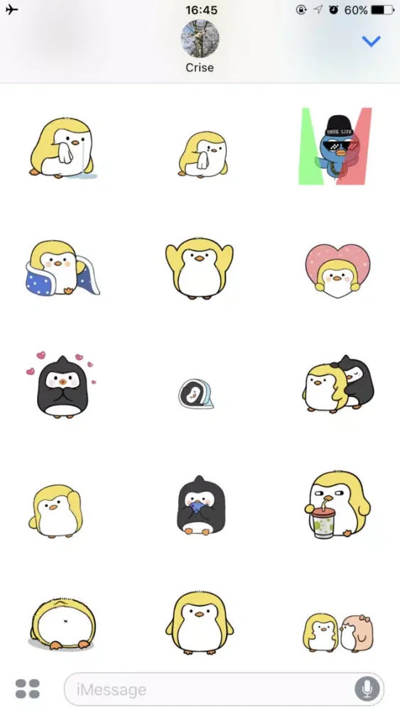 Tangkapan skrin Penguinmoji Stickers