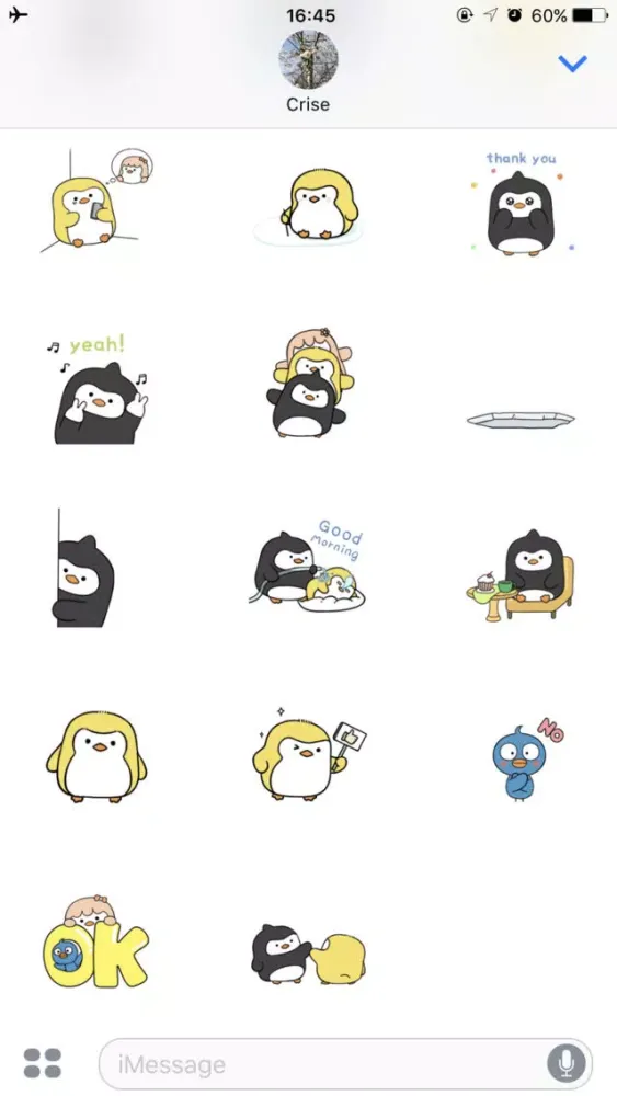 Tangkapan skrin Penguinmoji Stickers
