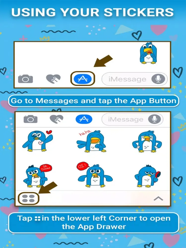 Tangkapan layar Penguin : Cute Stickers iPad 