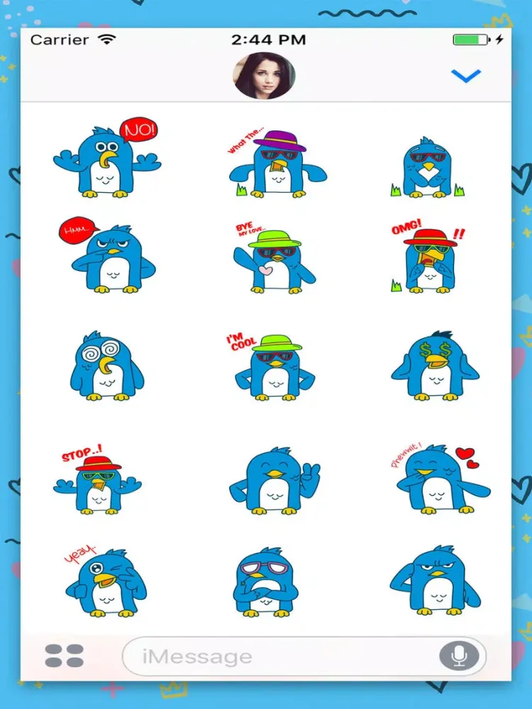Tangkapan layar Penguin : Cute Stickers iPad 