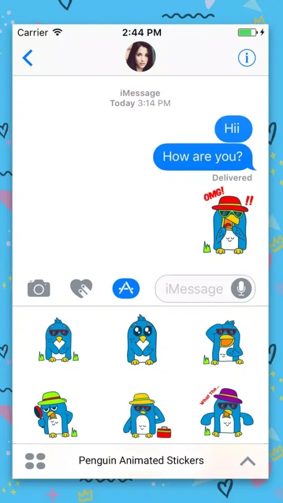 Tangkapan layar Penguin : Cute Stickers