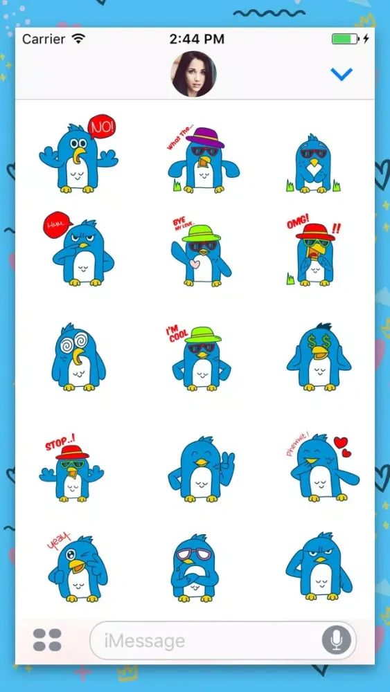 Tangkapan layar Penguin : Cute Stickers