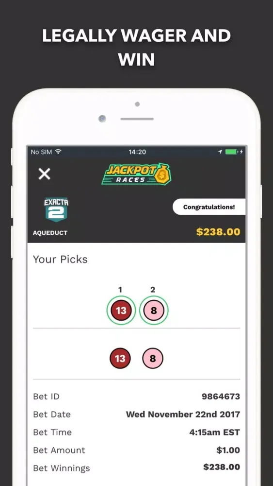 Скриншоты Jackpot Races Legal Horse Bets