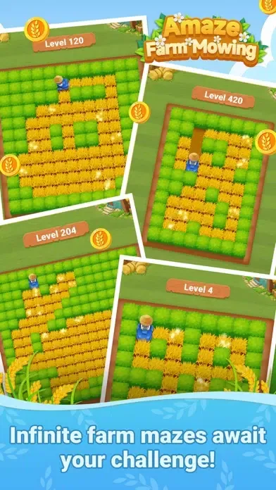 Captures d'écran de Amaze Farm Mowing - Maze Games