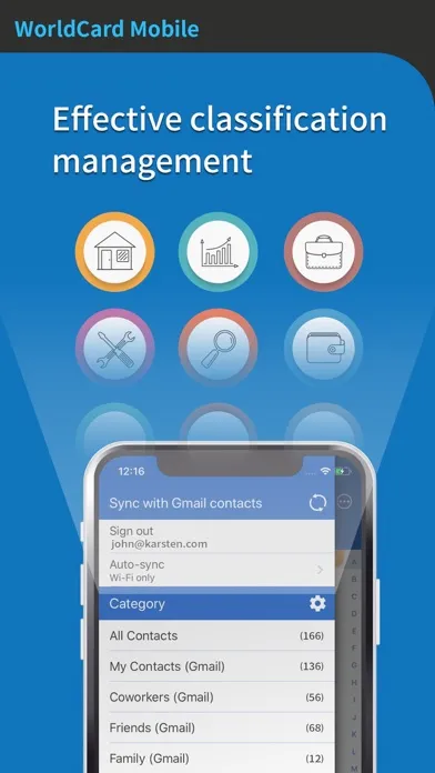 ภาพหน้าจอของ 蒙恬名片王Mobile Lite