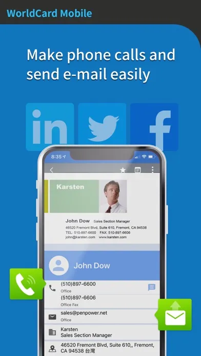 ภาพหน้าจอของ 蒙恬名片王Mobile Lite