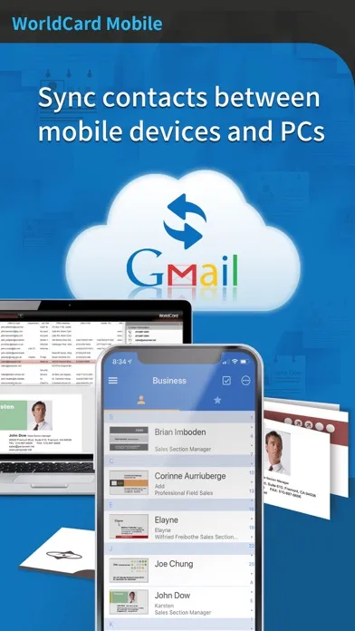 ภาพหน้าจอของ 蒙恬名片王Mobile Lite