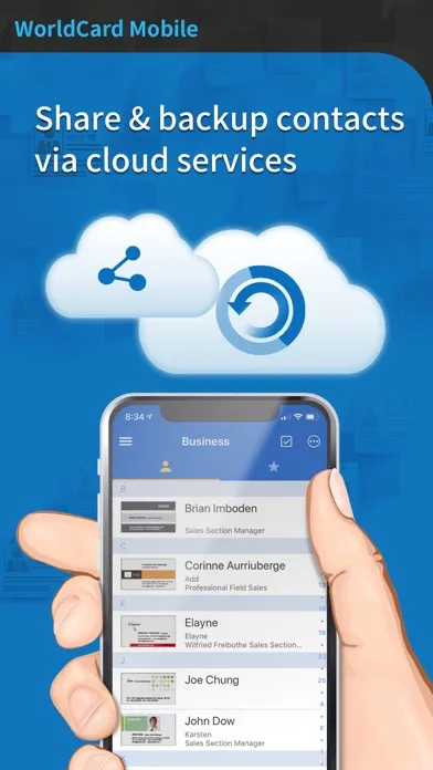 ภาพหน้าจอของ 蒙恬名片王Mobile Lite