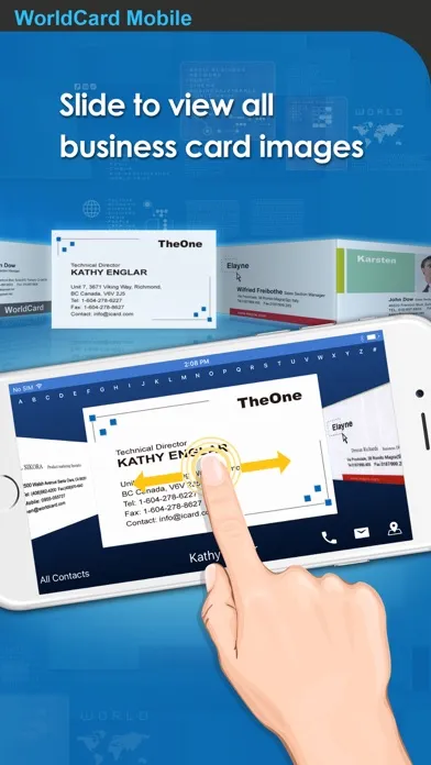 Captures d'écran de WorldCard Mobile Lite