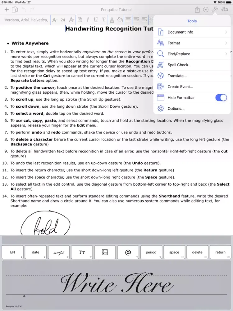 Ảnh chụp màn hình của Penquills: Creative Notetaking iPad 