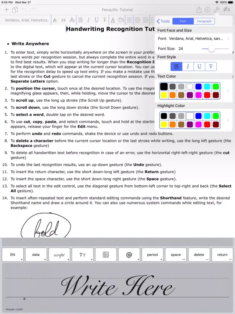 Ảnh chụp màn hình của Penquills: Creative Notetaking iPad 
