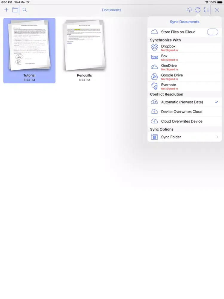 Ảnh chụp màn hình của Penquills: Creative Notetaking iPad 