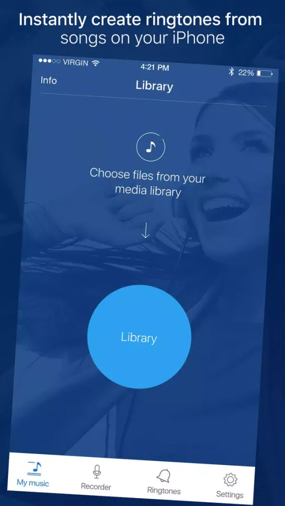 RNGTN - Ringtone, mail alert and text tone maker for your iPhone music library应用截图