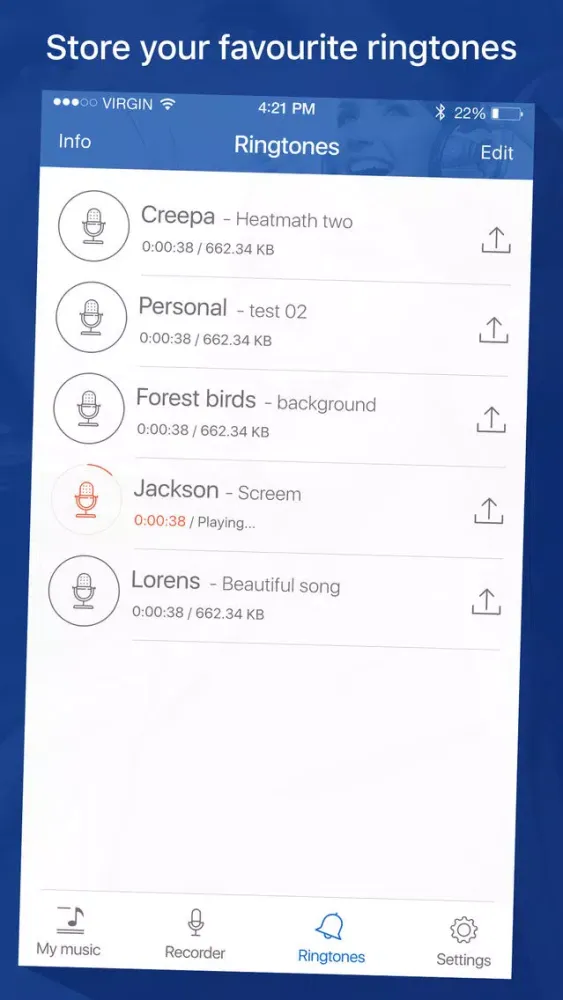 RNGTN - Ringtone, mail alert and text tone maker for your iPhone music library应用截图