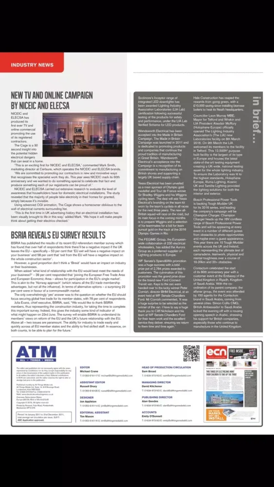 Zrzuty ekranu Electrical Contracting News (ECN)