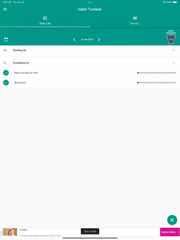 Habit Tumbler iPad  スクリーンショット