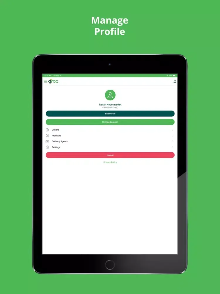 تصاویر Groc Shop Owners iPad 
