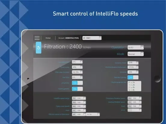 IntelliPool iPad  Ekran Görüntüleri