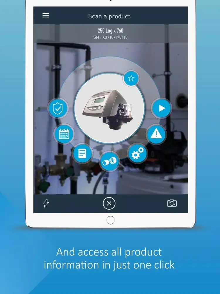 ภาพหน้าจอของ Scan & Service iPad 