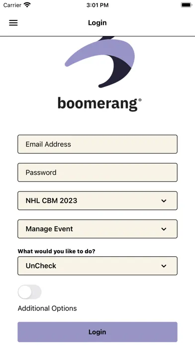 Boomerang Check-In Ekran Görüntüleri