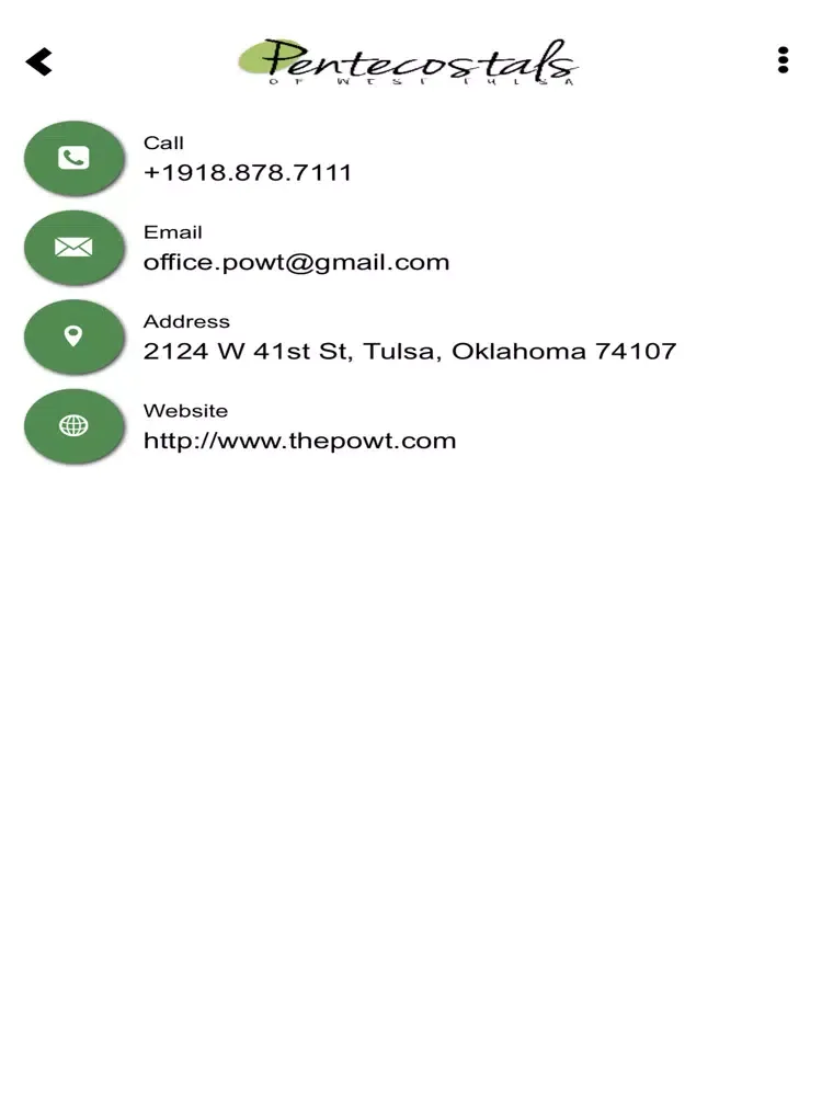 Pentecostals of West Tulsa iPad  Screenshots