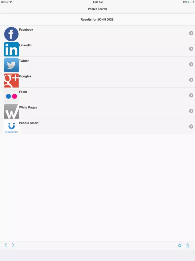 People Search - Search by Name iPad 應用截圖