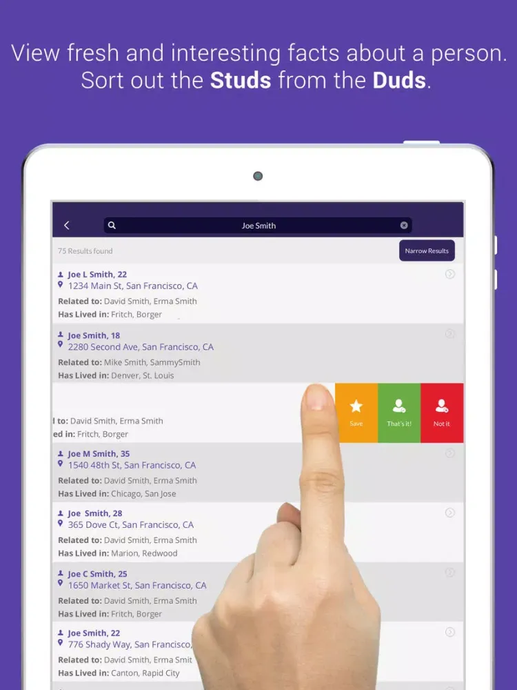 Screenshot di Stud or Dud iPad 