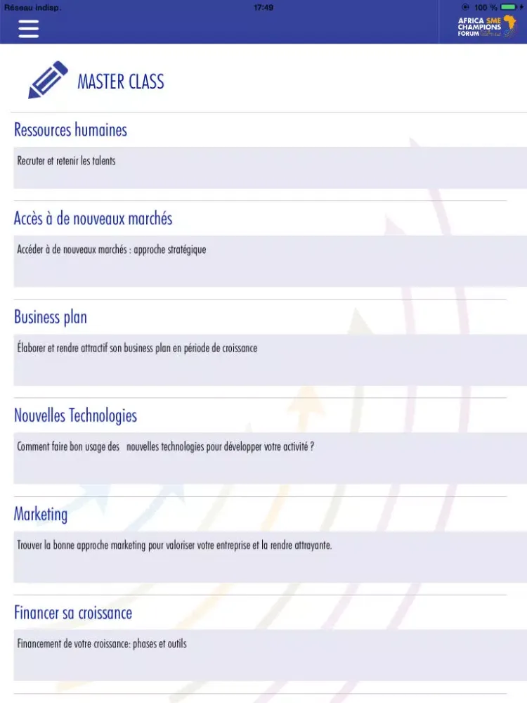 تصاویر Africa SME Champions Forum iPad 