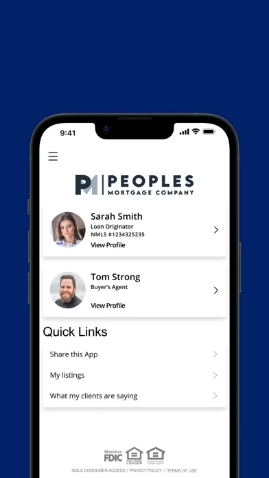 Peoples Mortgage App Screenshots