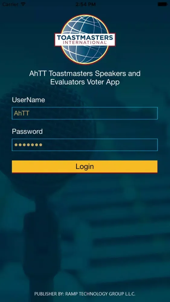 Tangkapan layar AhTT Toastmaster Club App