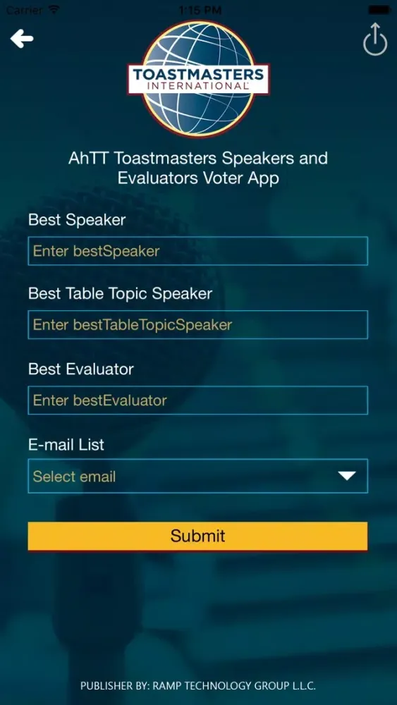 Tangkapan layar AhTT Toastmaster Club App
