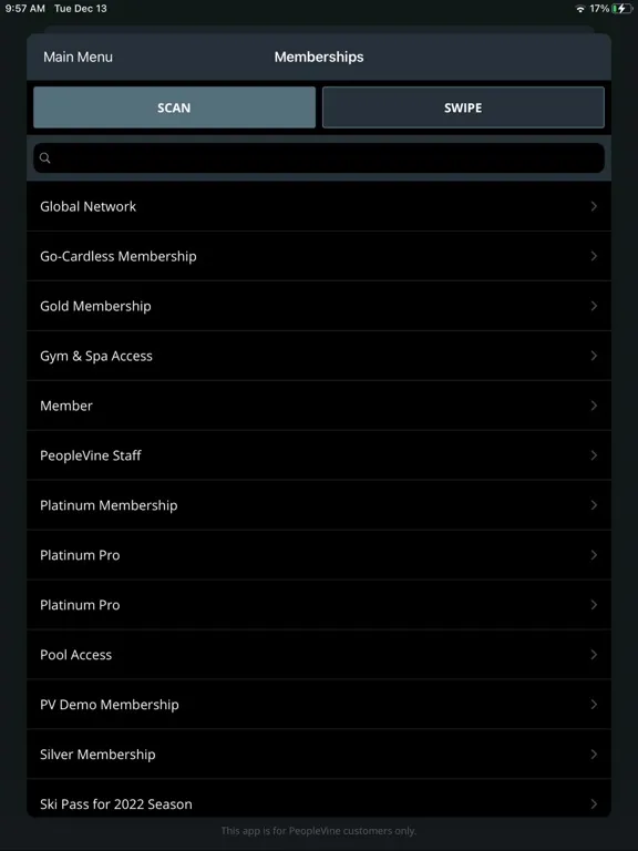 Zrzuty ekranu PeopleVine Venue App iPad 
