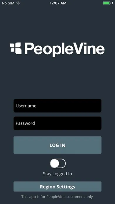 Zrzuty ekranu PeopleVine Venue App