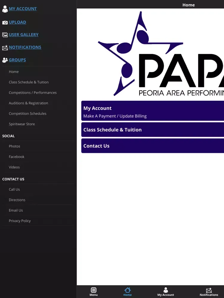 Screenshot di Peoria Area Performing Arts iPad 