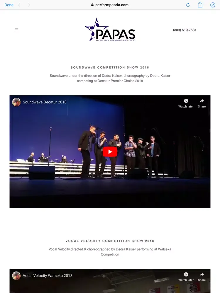 Screenshot di Peoria Area Performing Arts iPad 