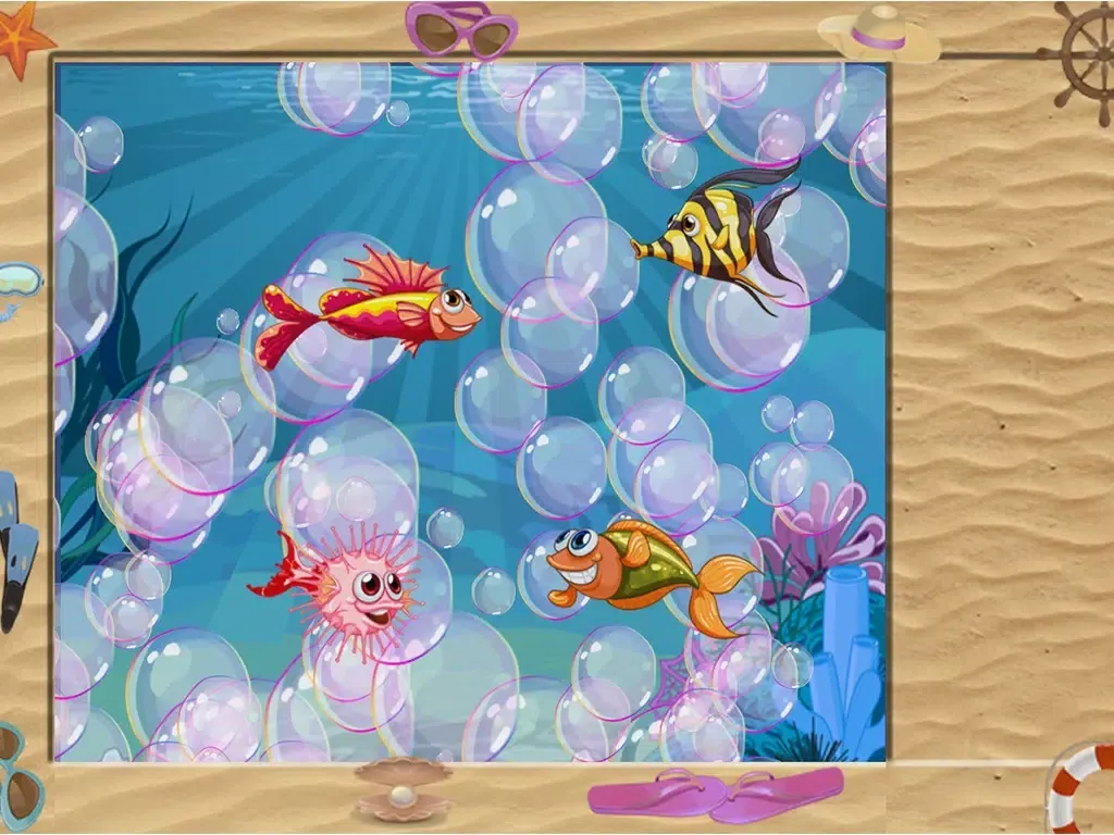 Capturas de tela do Sticker puzzles: Sea Fish iPad 