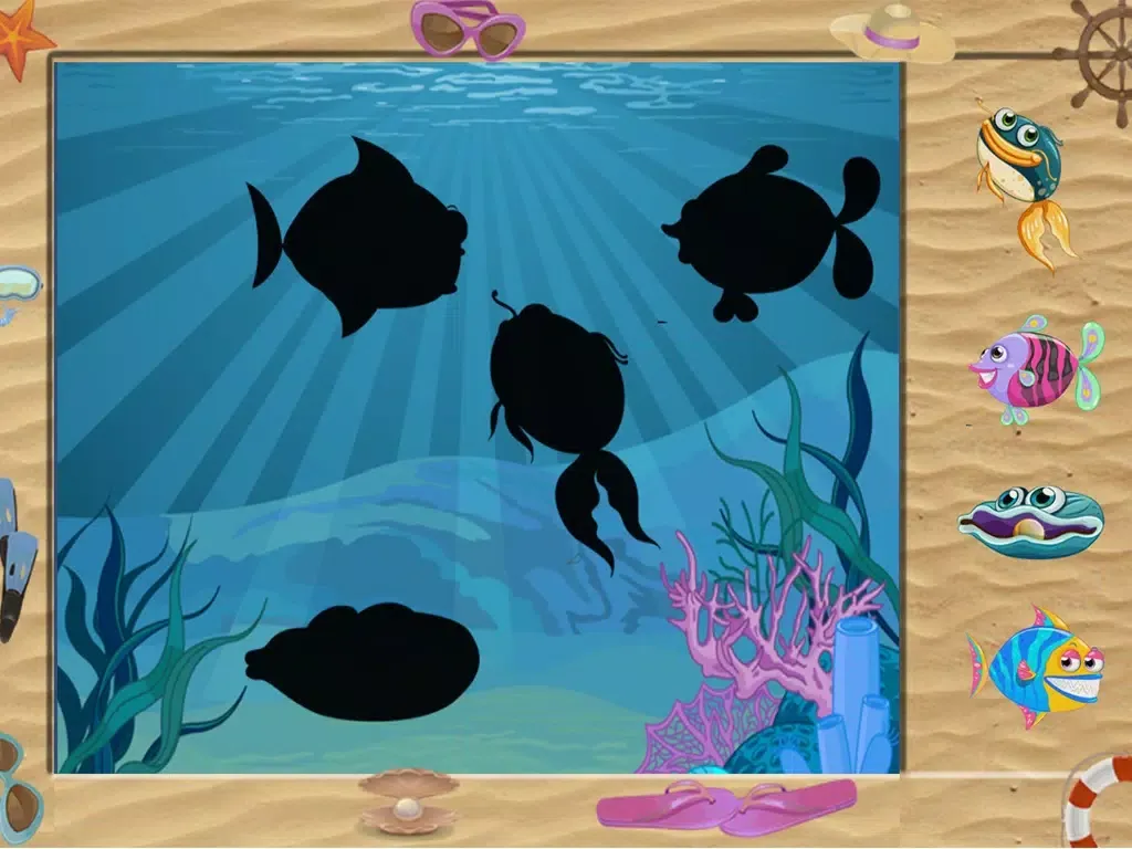 Capturas de tela do Sticker puzzles: Sea Fish iPad 