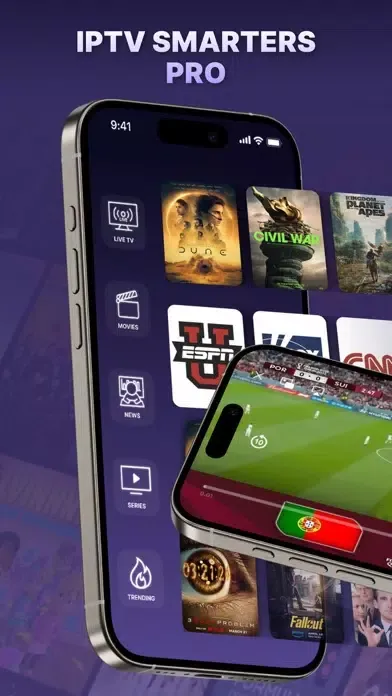 IPTV Smart Player：M3U & Movies سکرین شاٹس