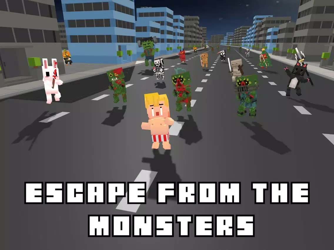 Monster Escape Legends. Zombie Dash In City Craft iPad  스크린샷